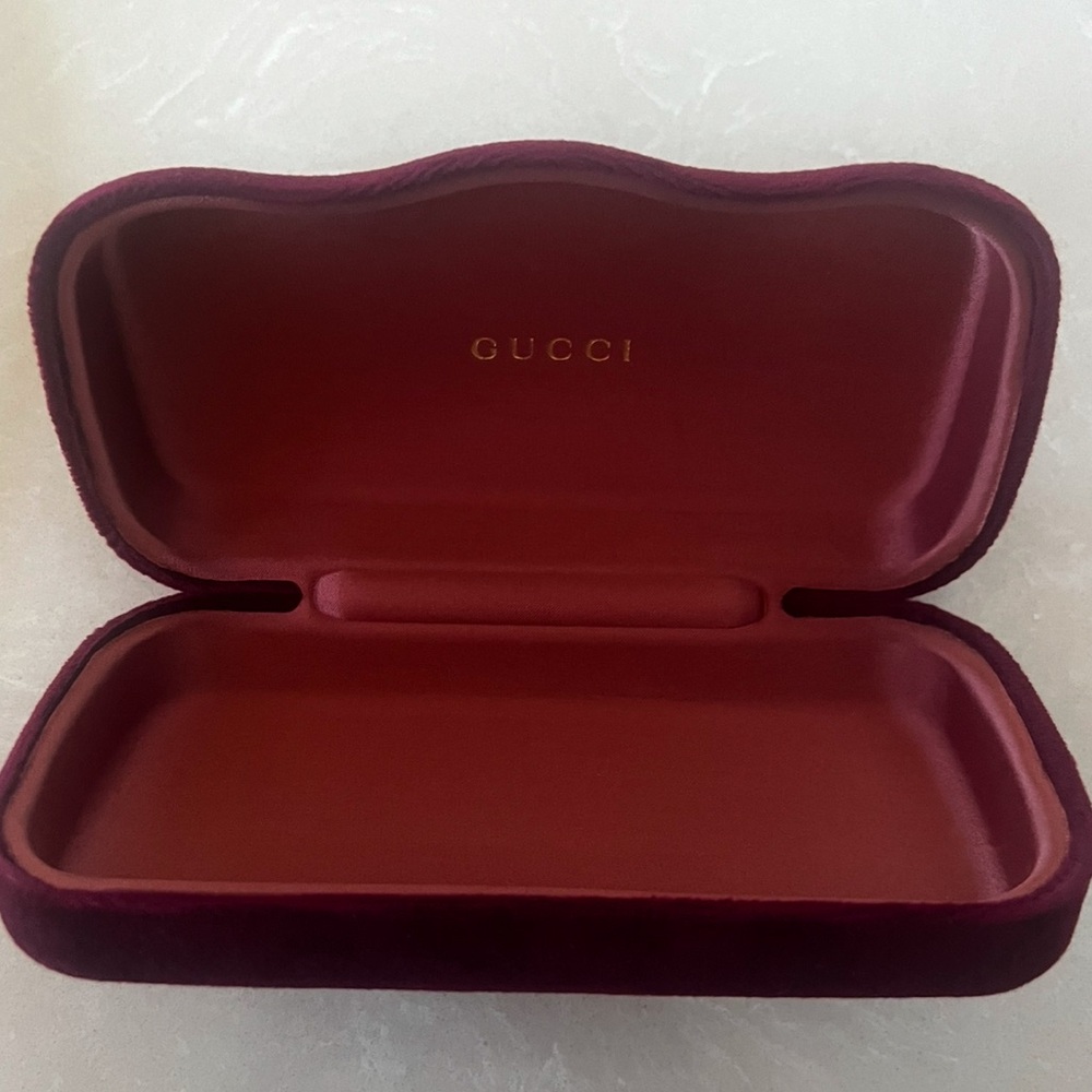 New Gucci sunglasses case red burgundy